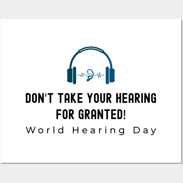 World Hearing Day , Deaf Awareness Wall Art by DesignerDeskStd